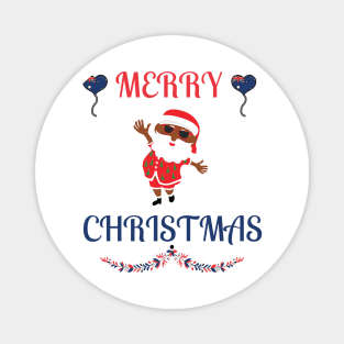 Australian Merry Christmas Cool Santa Magnet